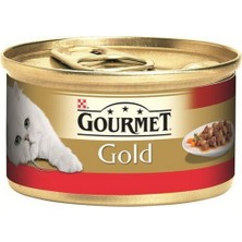 Gourmet Gold Parça Etli ve Soslu Sığır Etli Kedi Konservesi 85 gr Özel Tatlı Mama Segmenti