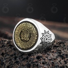 Modasilvers 925 Ayar Gümüş Selçuklu Motifli Nazar Ayeti Işlemeli Erkek Yüzük