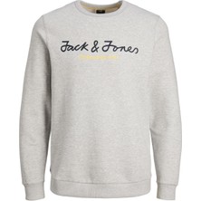 Jack & Jones Jcoberg Erkek Bisiklet Yaka Sweatshirt Gri 12215378 Xxl - Gri