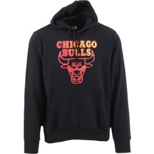 New Era Kapüşon Yaka Siyah Erkek Sweatshirt 60284692-NBA Neon Fade Hoody Chıbul