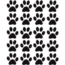 Lizpo Decor Pati Izleri 20 Adet 5 cm Siyah Sticker