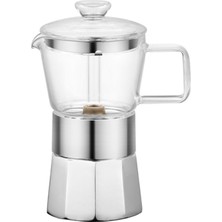 Taşev Tekli French Press Slv Cam Moka Pot 9 Fincan