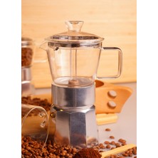 Taşev Tekli French Press Slv Cam Moka Pot 9 Fincan