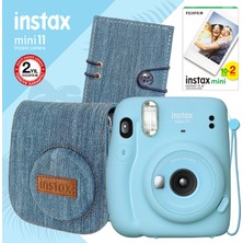 Fujifilm Instax Mini 11 Mavi Fotoğraf Makinesi ve Jean Aksesuarlı Seti 1 ile Anlık Fotoğraf Keyfi