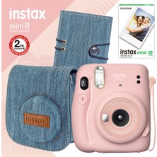 Instax Mini 11 Pembe Fotoğraf Makinesi ve Jean Aksesuarlı Seti 2