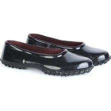 Moda Ayakkabı 5210 Mes Siyah Astarlı Kadın Lastik Babet Ayakkabı