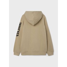 Lmtd Baskılı Erkek Çocuk Bej Sweatshirt Nlmnolved Ls Sweat W. Hood