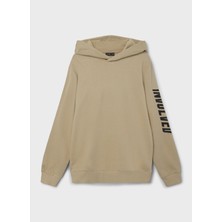 Lmtd Baskılı Erkek Çocuk Bej Sweatshirt Nlmnolved Ls Sweat W. Hood