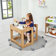 Minera 4-6 Yaş Martı Ahşap Montessori Çocuk Oyun, Çalışma ve Aktivite Masası ve Sandalyesi