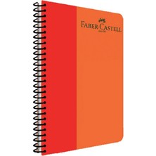 Faber-Castell 1 adet Bicolor Spiralli Plastik Kapak Defter 80 Yaprak Kareli 5075000128