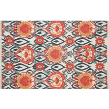 Rugs Modern Cotton 534 Etnik ve Çiçek Desenli Kilim COTTON534