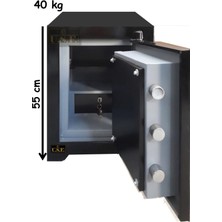 U.S.F Ev ve Ofis Tipi Çelik Para Kasası 55 cm 40 kg Çift Anahtarlı Güvenli  Para Kasası