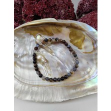 Doğal Taş Delisi Alacalı Akik Doğal Taş Bileklik (Sertifikalı) (6mm)