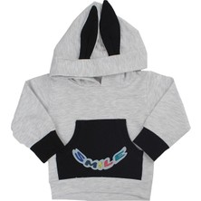 Emka Baby Tavşan Kulaklı Kapüşonlu Ikili Alt Üst Bebek Eşofman Takım