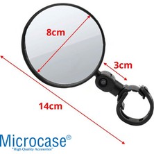 Microcase Geniş Açılı Mini Bisiklet Aynası 8 cm - AL3010