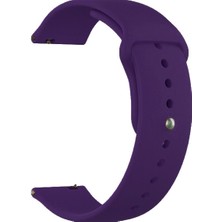 Markacase Samsung Galaxy Watch 3 41 mm Için Silikon Kordon Kayış Mor