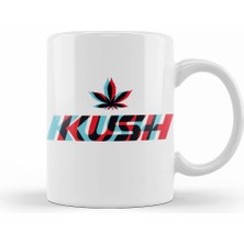 Humuts Marijuana Kush Hologram Kupa Bardak Porselen