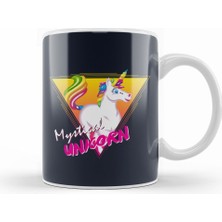 Humuts Cartoon Multicolour Unicorn Kupa Bardak Porselen