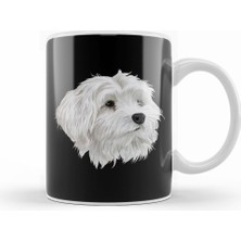 Humuts Maltese Dog 01 Kupa Bardak Porselen