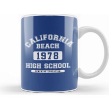 Humuts California Beach High School Kupa Bardak Porselen