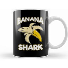 Humuts Banana Shark Adorable Half Banana Half Shark Kupa Bardak Porselen