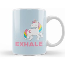 Humuts Unicorn Exhale Pastel Fart Kupa Bardak Porselen