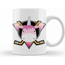 Humuts Unicorn Mighty Ducks Logo Mix Kupa Bardak Porselen