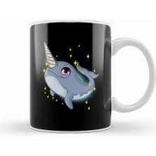 Humuts Cute & Funny Narwhal Unicorn Of The Sea Kupa Bardak Porselen