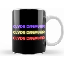 Humuts Clyde Drexler   Basketball Gifts Vintage Retro Rainbow Quotes For Boys And Ddad Kupa Bardak Porselen