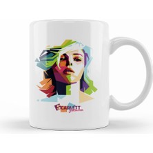 Humuts Geometric Celebrity Scarlett Johansson Kupa Bardak Porselen