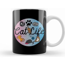 Humuts Cat Mom Af Cute & Funny Cat Life Adorable Circle Of Kittens Kupa Bardak Porselen