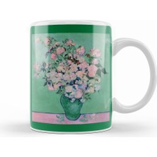 Humuts Van Gogh Pink Roses In A Vase Kupa Bardak Porselen