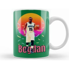 Humuts Bogdan Bogdanovic Vintage Art   Legend Basketball Gift Kupa Bardak Porselen