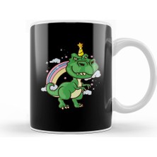 Humuts Funny Dinosaur Unicorn Unisaur Mythical Animal Kupa Bardak Porselen