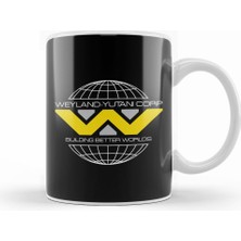 Humuts Alien Weyland Yutani Corp Logo Kupa Bardak Porselen