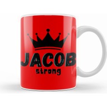 Humuts Jacob Name Personalized Custom Vintage Retro Rainbow Design Gift Baby Gift For Him Kupa Bardak Porselen