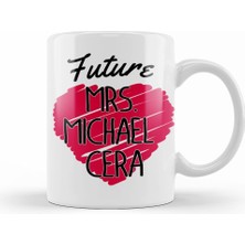 Humuts Future Mrs Michael Cera Love Heart Kupa Bardak Porselen