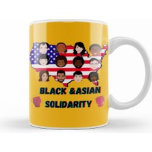 Humuts Black Asian Solidarity Stop Aapı Hate Kupa Bardak Porselen