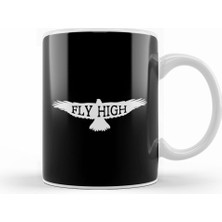 Humuts Retro Animal Buffalo Rustic And Vintage Black Kupa Bardak Porselen