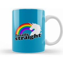 Humuts Totally Straight Unicorn And Rainbow Kupa Bardak Porselen