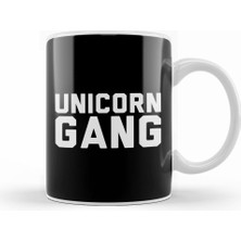 Humuts Unicorn Gang Text Kupa Bardak Porselen