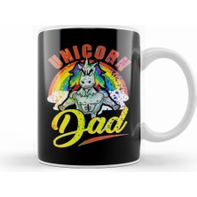 Humuts Rainbow Paint Splatter Unicorn Dad Awesome Fathers Kupa Bardak Porselen