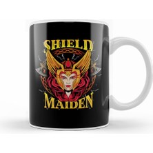 Humuts Shield Maiden Norse Mythology Female Warrior Kupa Bardak Porselen