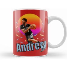 Humuts Andrew Wiggins Vintage Art   Legend Basketball Gift Kupa Bardak Porselen