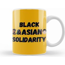 Humuts Black Asian Solidarity Stop Aapı Hate Kupa Bardak Porselen