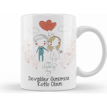 Humuts Sevgililer Günü Sevgiliye Hediye 0119 Kupa Bardak Porselen