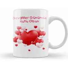 Humuts Sevgililer Günü Sevgiliye Hediye 0206 Kupa Bardak Porselen