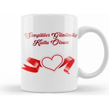 Humuts Sevgililer Günü Sevgiliye Hediye 021 Kupa Bardak Porselen