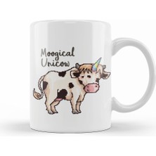 Humuts Moogical Unicow Unicorn Cow Pixel Art Kupa Bardak Porselen