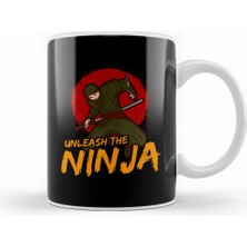 Humuts Cute & Funny Unleash The Ninja For Ninja Lovers Kupa Bardak Porselen
